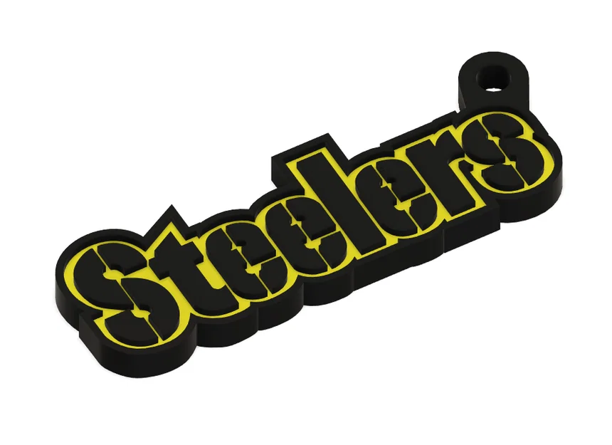 Móc khóa logo đội bóng bầu dục Steelers - Phụ kiện in 3D độc đáo - Image 1