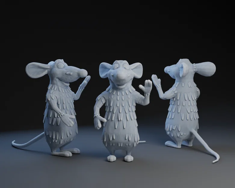 Mô hình 3D chú chuột đầu bếp Remy từ phim Ratatouille đẹp mắt - Image 1