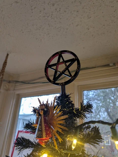 Ngôi sao Pentacle trang trí đỉnh cây thông - Image 2