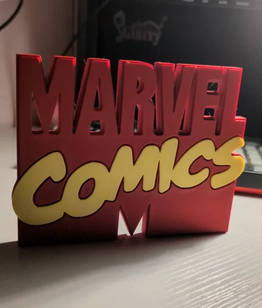 Mô hình trang trí Logo Marvel Comics cực chất cho fan siêu anh hùng - Image 1