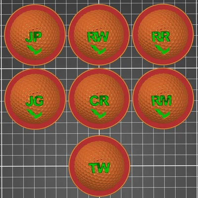 Khuôn in dấu cho bóng Golf (Golf Ball Marker Stencil)
