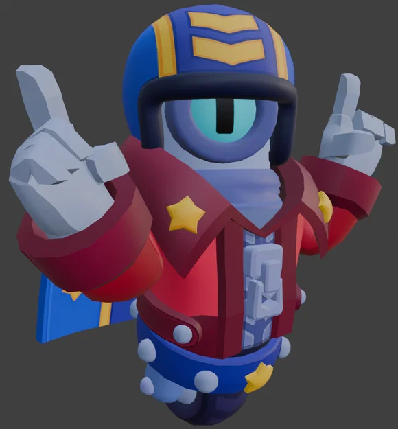 Mô hình 3D Stu Brawl Stars - Robot đóng thế cực chất cho fan - Image 1