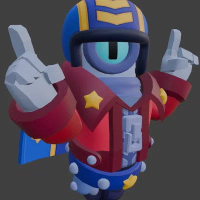 Mô hình 3D Stu Brawl Stars - Robot đóng thế cực chất cho fan