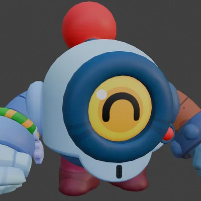 Mô hình 3D Nani trong Brawl Stars cực chi tiết