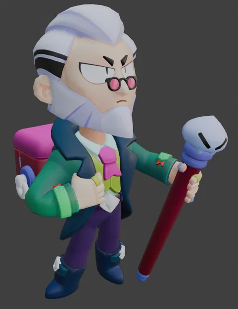Mô hình 3D Byron Brawl Stars - Nhân vật game cực chất - Image 1