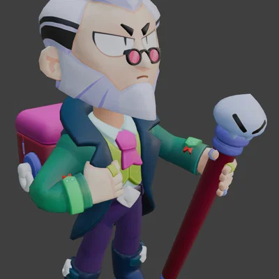 Mô hình 3D Byron Brawl Stars - Nhân vật game cực chất