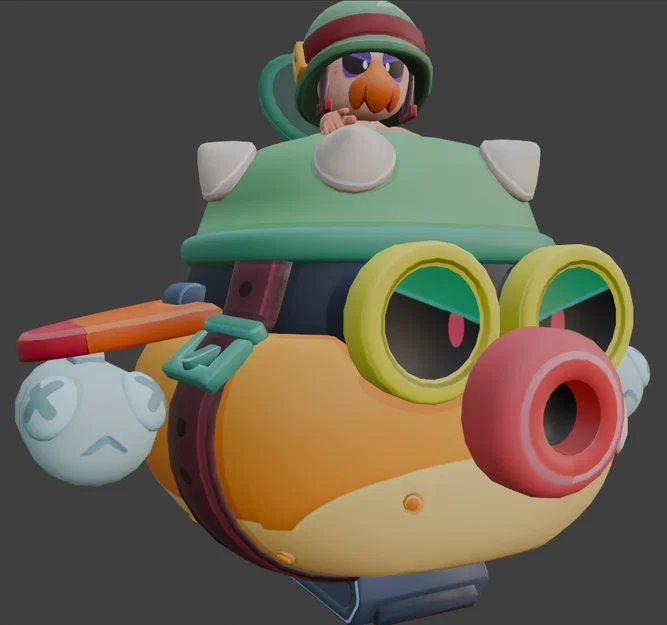 Mô hình 3D Hank Brawl Stars - Đội quân một tôm một xe tăng - Image 1