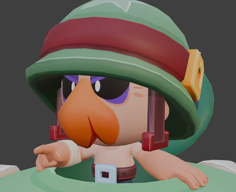 Mô hình 3D Hank Brawl Stars - Đội quân một tôm một xe tăng - Image 2