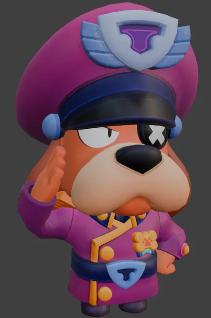 Mô hình 3D Đại tá Ruffs - Brawl Stars cực chi tiết cho người hâm mộ - Image 1
