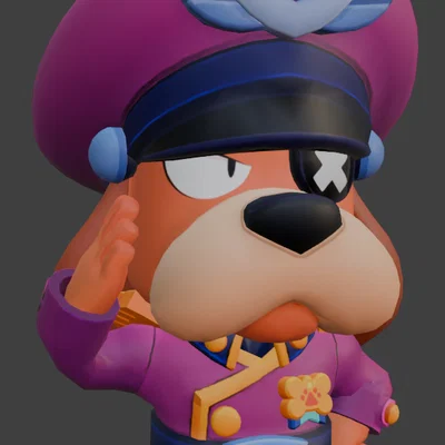 Mô hình 3D Đại tá Ruffs - Brawl Stars cực chi tiết cho người hâm mộ