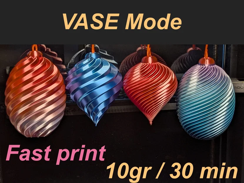 Quả cầu trang trí Giáng sinh - In 3D nhanh bằng Vase mode - Image 1