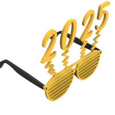 Mắt kính chào đón năm mới 2025