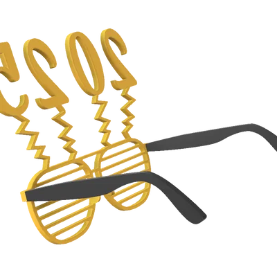 Mắt kính chào đón năm mới 2025