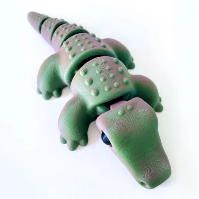 Cá sấu nhỏ - Mô hình khớp nối flexi in liền khối