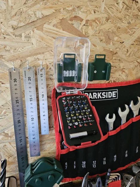 Giá treo pin Parkside 20V chuyên dụng - Phụ kiện DIY gọn gàng xưởng - Image 1