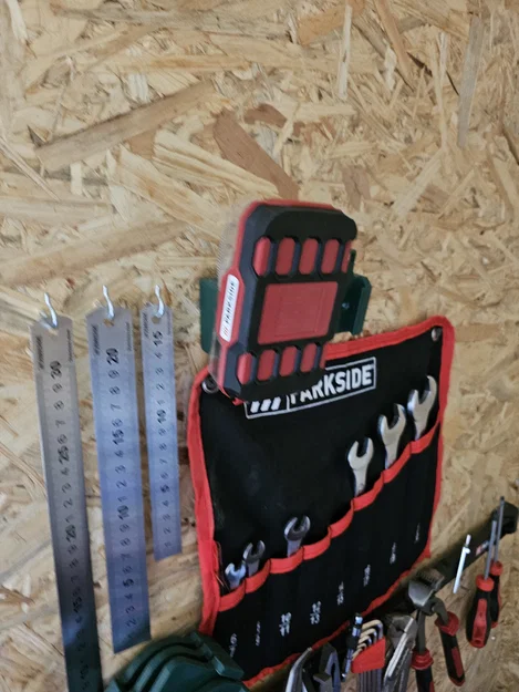 Giá treo pin Parkside 20V chuyên dụng - Phụ kiện DIY gọn gàng xưởng - Image 6
