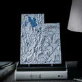 Bản đồ địa hình tiểu bang Utah, Hoa Kỳ (UT) với hệ thống sông ngòi - Thumbnail 1