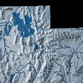 Bản đồ địa hình tiểu bang Utah, Hoa Kỳ (UT) với hệ thống sông ngòi - Thumbnail 8
