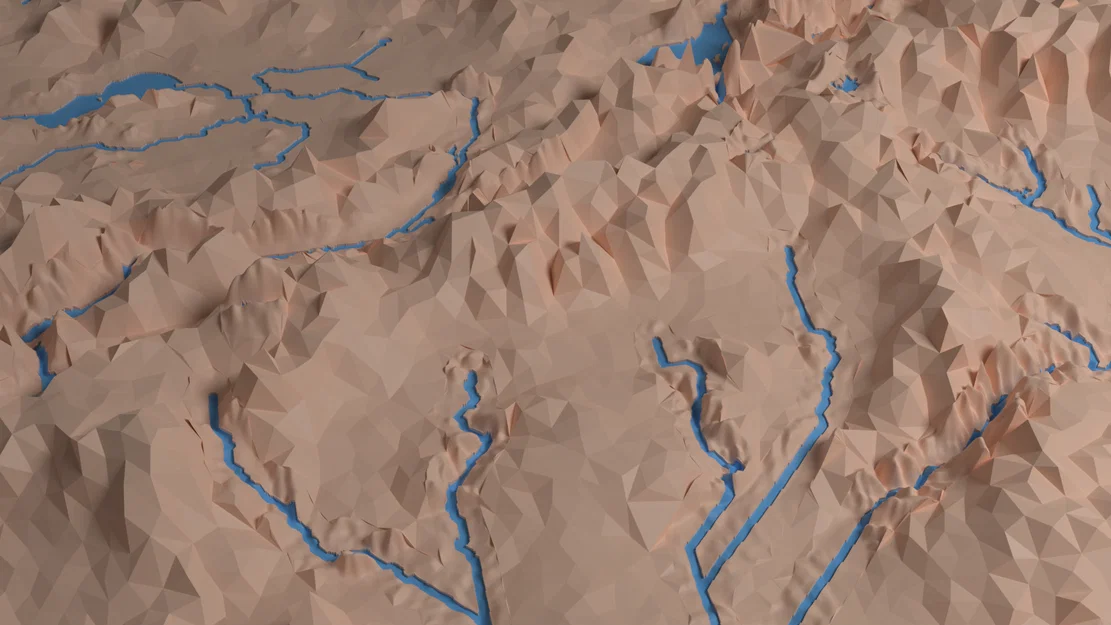 Bản đồ địa hình tiểu bang Utah, Hoa Kỳ (UT) với hệ thống sông ngòi - Image 13