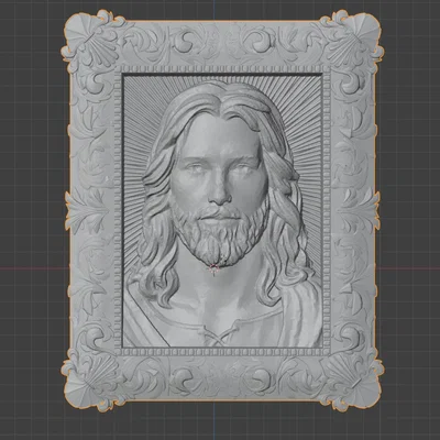 Mô hình 3D chân dung Chúa Jesus trang trí đẹp mắt