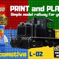 Mô hình đầu tàu hỏa LEGO Locomotive L-02 - Bản in 3D chất lượng - Thumbnail 1