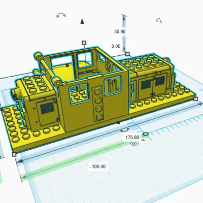 Mô hình đầu tàu hỏa LEGO Locomotive L-02 - Bản in 3D chất lượng