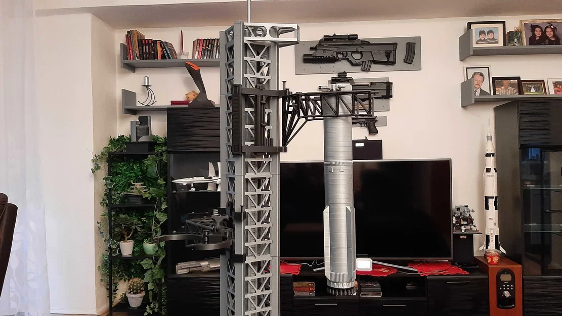 Mô hình tàu vũ trụ Superheavy Starship và Tháp phóng (Launch Tower) - Image 7
