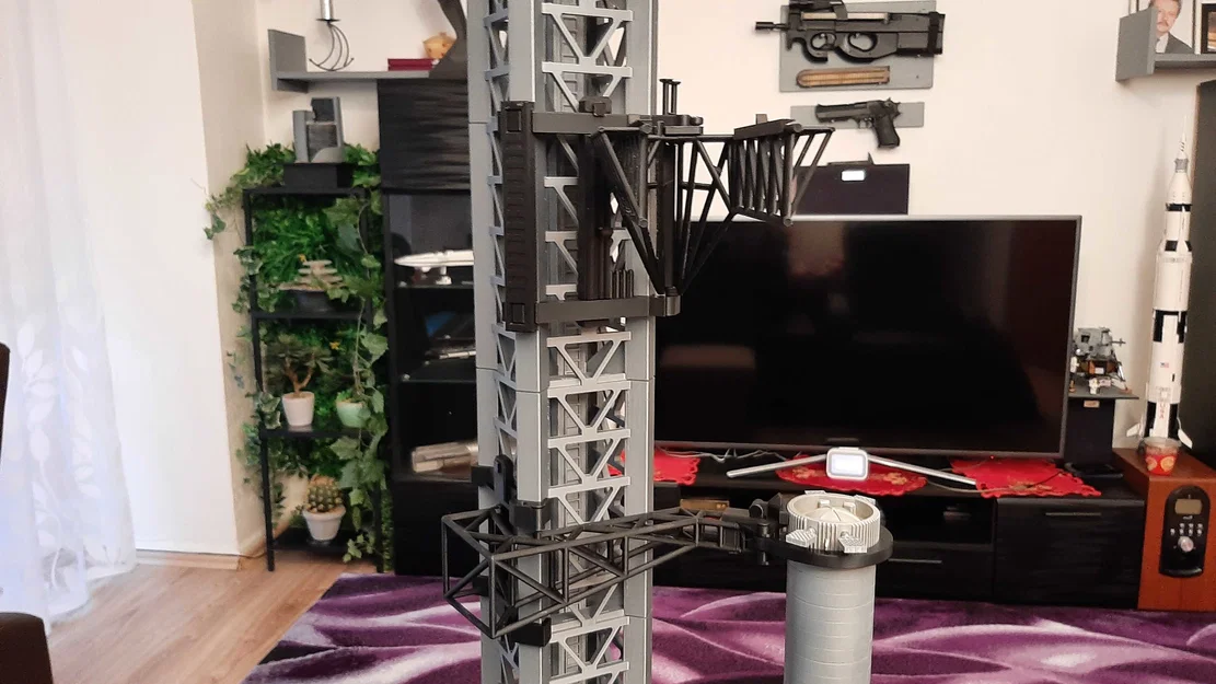 Mô hình tàu vũ trụ Superheavy Starship và Tháp phóng (Launch Tower) - Image 9