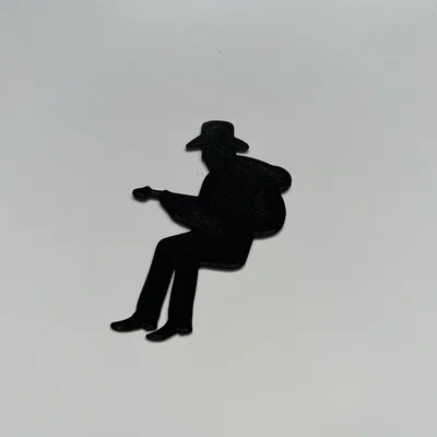 Mô hình trang trí tường nghệ sĩ guitar (Musician Wall Art #1) 3D