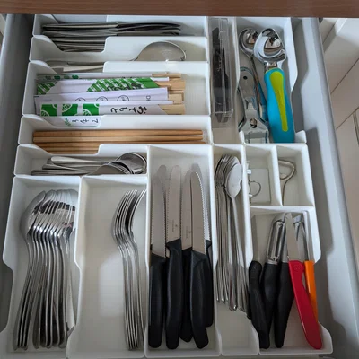 Bộ khay đựng dao muỗng nĩa chuẩn Gridfinity in 3D cho ngăn kéo