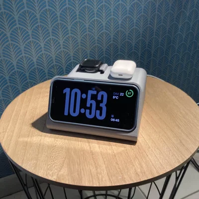 Đế sạc đa năng 3 trong 1 cho iPhone Standby Mode, Apple Watch, AirPods