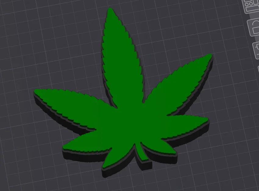 Mô hình trang trí lá Cannabis nghệ thuật in 3D ấn tượng - Image 1