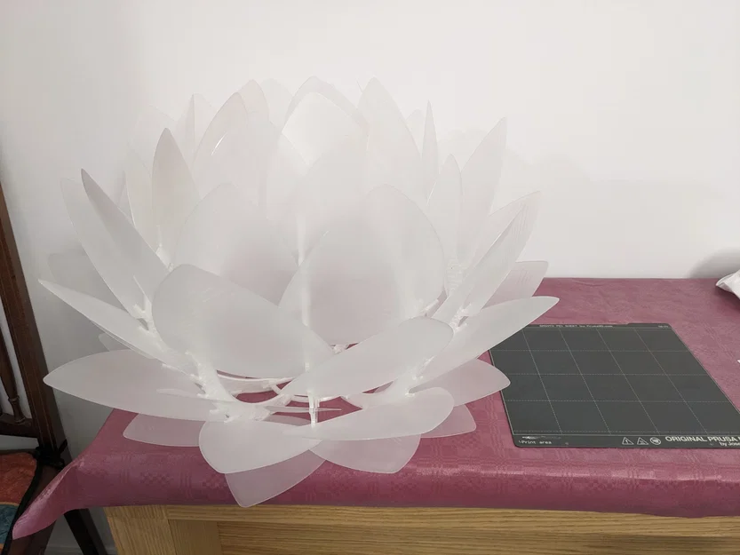 Mẫu in 3D đèn ngủ hoa sen kích thước lớn (phiên bản Light) - Image 1