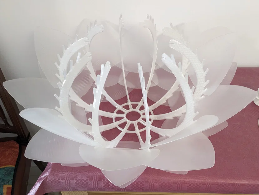 Mẫu in 3D đèn ngủ hoa sen kích thước lớn (phiên bản Light) - Image 3