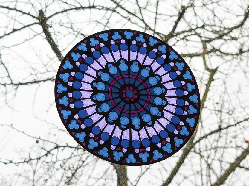 Mô hình trang trí giả kính màu Notre Dame - Image 1