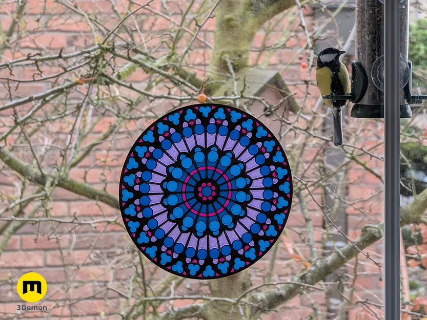 Mô hình trang trí giả kính màu Notre Dame - Image 2