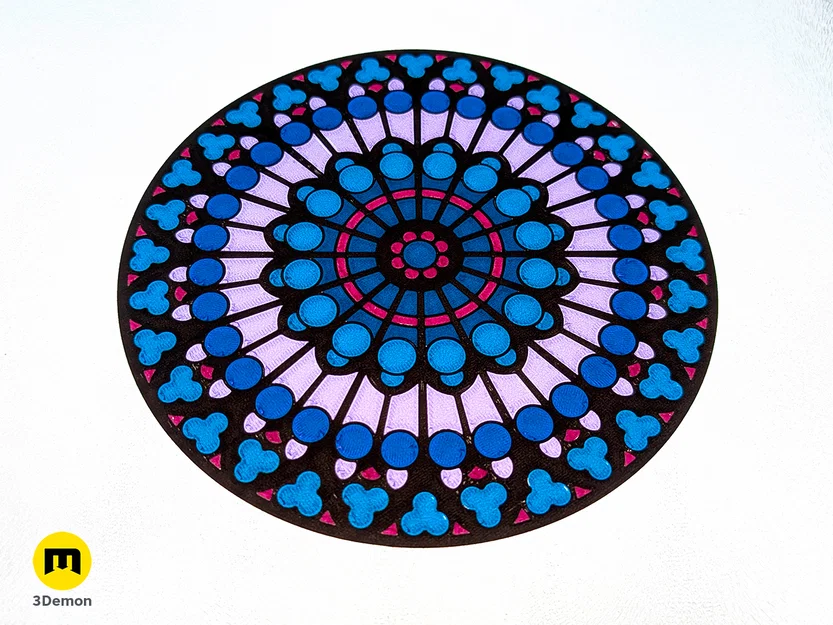 Mô hình trang trí giả kính màu Notre Dame - Image 3