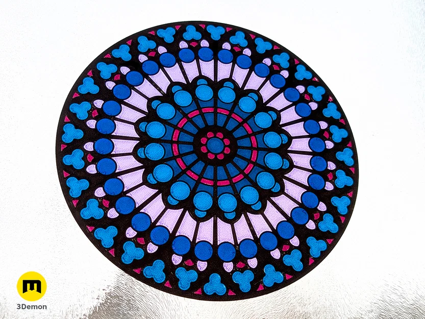 Mô hình trang trí giả kính màu Notre Dame - Image 4