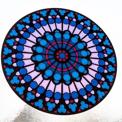 Mô hình trang trí giả kính màu Notre Dame