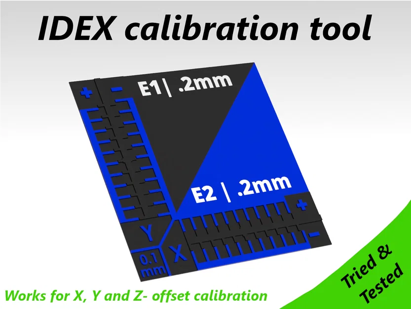 Công cụ cân chỉnh X, Y, Z cho máy in 3D IDEX / Dual Extruder / Dual Color - Image 1