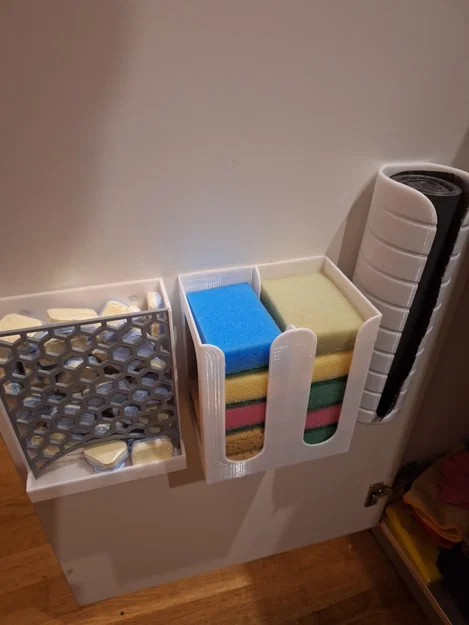 Giá treo miếng bọt biển 2 tầng - Gắn tường hoặc tủ bếp - Image 5