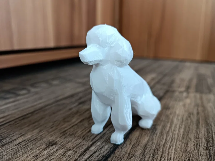 Mô hình trang trí chó Poodle phong cách Low Poly - Image 1