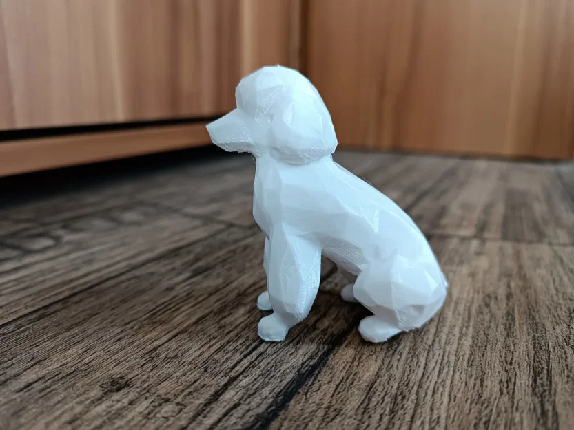Mô hình trang trí chó Poodle phong cách Low Poly - Image 2