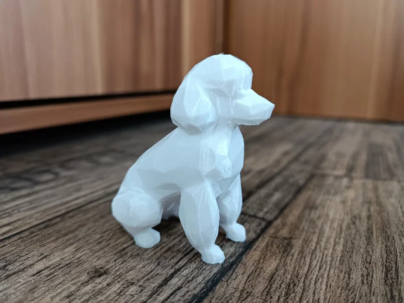 Mô hình trang trí chó Poodle phong cách Low Poly - Image 3