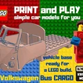 Đế xe Volkswagen Bus Cargo Base tương thích LEGO cho mô hình lắp ráp - Thumbnail 1
