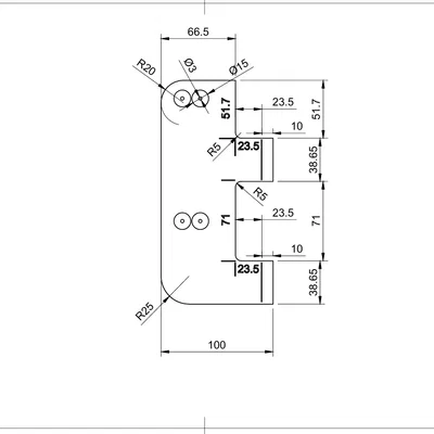 Dưỡng Soi Cạnh Gola Profile (Edge Trimming Gola Gauge Template Tool)