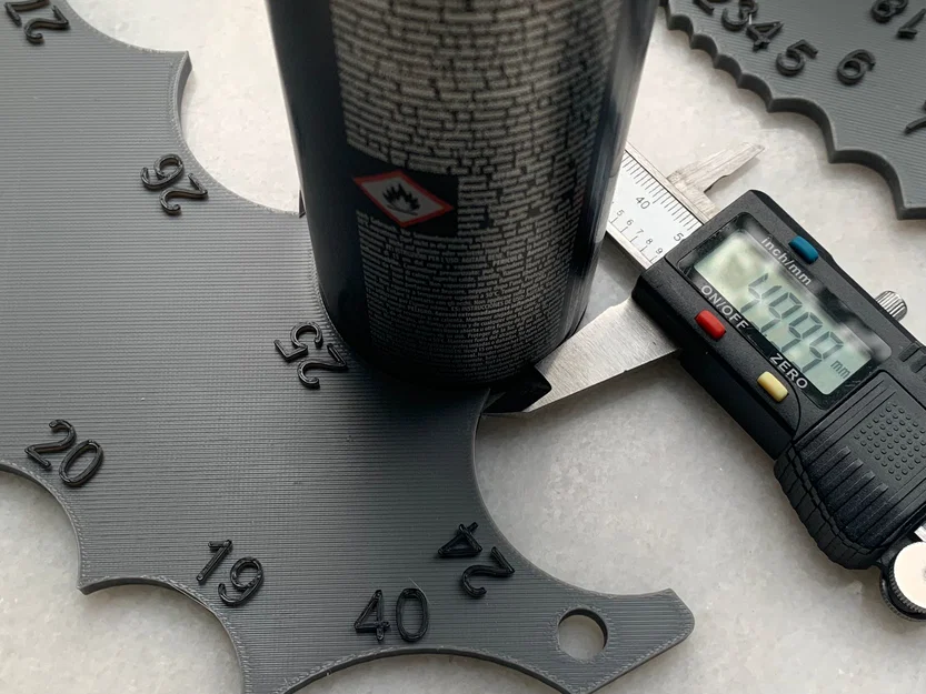 Thước đo bán kính (Radius Template 1-18 và 19-50) - Image 1