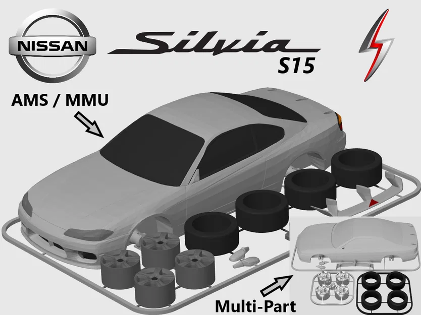 Nissan Silvia S15 Kit Card (tỷ lệ 1:24) - Image 1