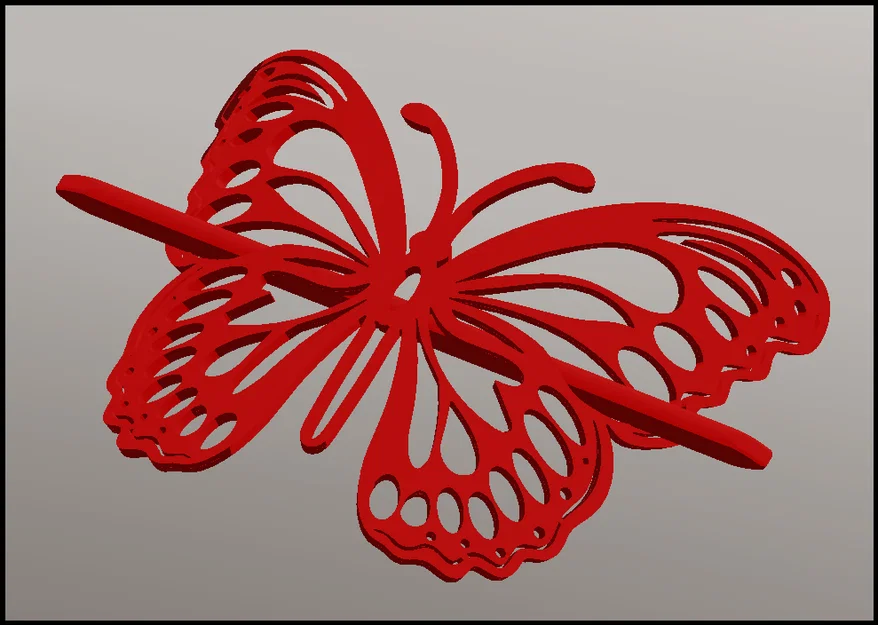 Kẹp tóc hình cánh bướm (Spona do vlasů Motýl) - Mẫu in 3D đẹp - Image 1