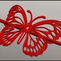 Kẹp tóc hình cánh bướm (Spona do vlasů Motýl) - Mẫu in 3D đẹp - Thumbnail 1